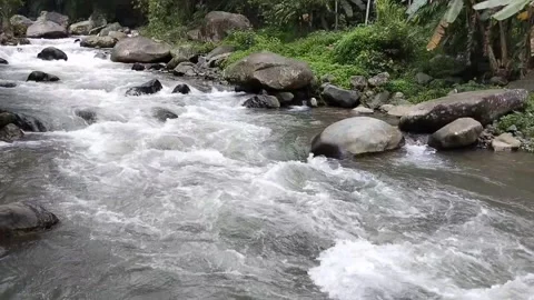 Water flow in rocky river Stock Footage 300834010