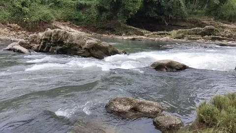 Water flow in rocky river Stock Footage 300924705