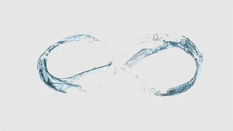 Water Flow Shape Infinity Stock Footage 235783287