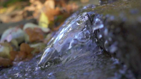 Water flow slow motion Stock Footage 216846935