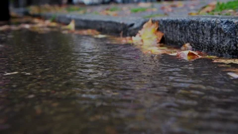 Water flow on street. Stock Footage 119679123