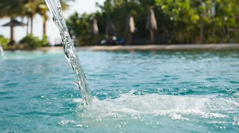 Water flow, swimming pool background. Stock Footage 62176887