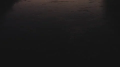 Water flow of Tiber river at sunset in Rome (Italy)  03 Stock Footage 303582811