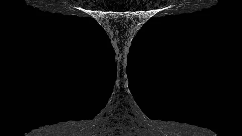 Water flow from top to bottom, on a black background, transparent, slowly Stock Footage 229656423