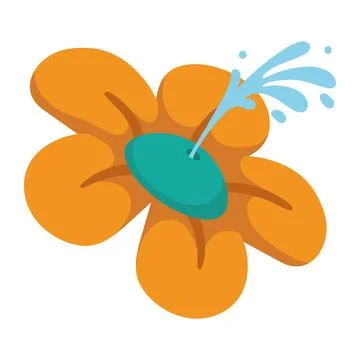 Water flower prank Stock Illustration