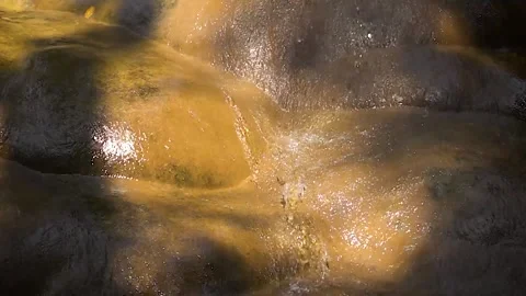 Water flowing, amazuing light Stock Footage 138752258