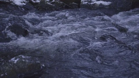 Water flowing and floating in river with good sound Stock Footage 84328507