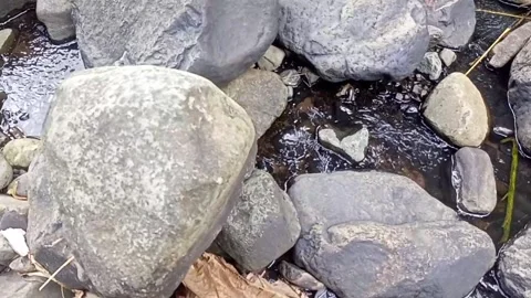 Water flowing between the rocks 28 Stock Footage 207953330