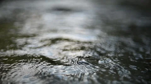 Water flowing into the blur (slow motion) Stock-Footage 260843751