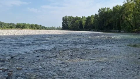Water flowing in the Brenta river Stock Footage 314906227