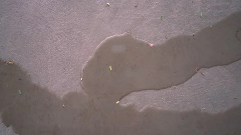 Water flowing on cement ground Stock Footage 141011260