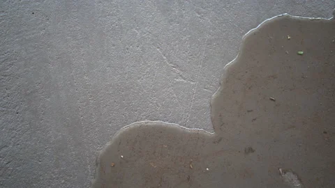 Water flowing on cement ground Video stock 141011929