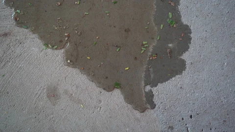 Water flowing on cement ground Stock Footage 141011993