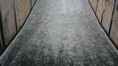 Water flowing from a dam Video stock 101050057