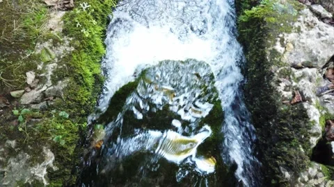 Water flowing down the channe Stock Footage 143774979