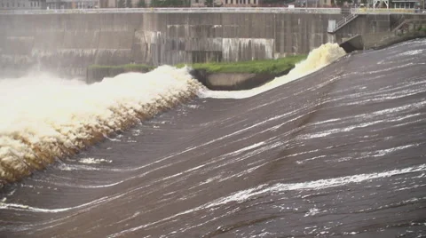 Water Flowing down Dam 240fps 動画素材 40700857