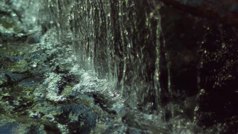 WATER FLOWING DOWN WATER FEATURE C Video stock 229611184