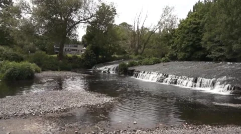Water flowing in Dublin River Stock Footage 51361565