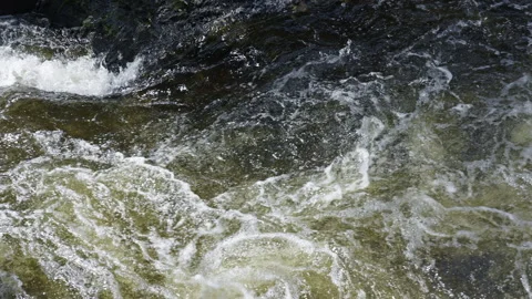 Water flowing fast down a river. Version 1 Stock Footage 274639168