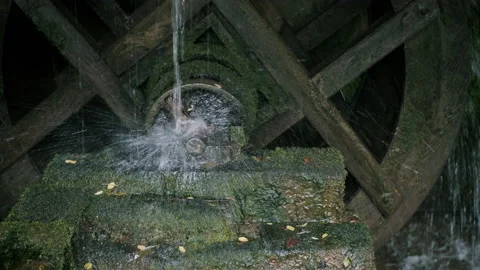 Water flowing in a flour mill Stock Footage 130388638