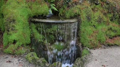 Water Flowing into a Fountain Vídeo Stock 81753656