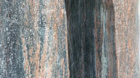 Water flowing on granite Stock Footage 7131523