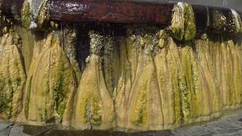 Water flowing from hot spring. Video stock 81704368