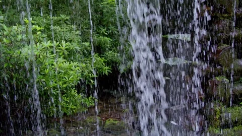 Water flowing at the Mingus Mill in the Great Smoky Mountains National Park in Stock Footage 341313756