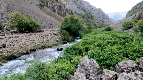 The water flowing from the mountain Stock Footage 171822501