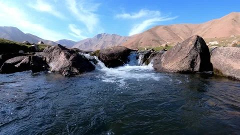 Water flowing in the mountains Stock Footage 170743105