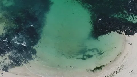 Water flowing into the ocean Video stock 310345230