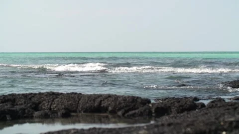 Water flowing into the ocean Video stock 310345739