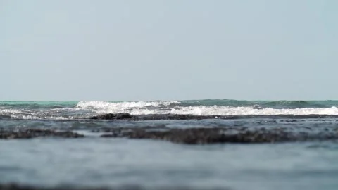 Water flowing into the ocean Video stock 310345757