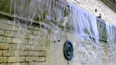 Water flowing from old fountain Stock Footage 169242574