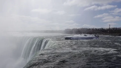 Water Flowing Over The Edge At Niagara Falls2 Stock Footage 84059797