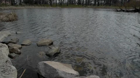 Water Flowing Over Rocks 2 Stock Footage 4853622