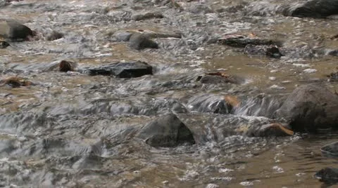 Water flowing over rocks Stock Footage 11140568