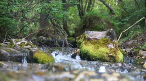 Water flowing over rocks Stock Footage 22674062
