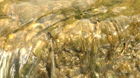 Water flowing over rocks Stock Footage 51034813