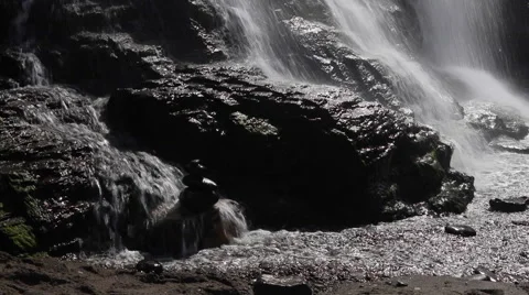 Water Flowing Over Rocks Stock Footage 60843180