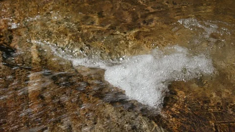 Water flowing over Rocks Stock Footage 124951657