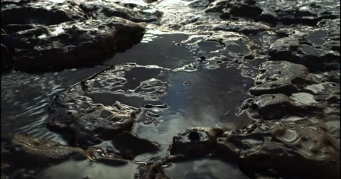 Water Flowing Over Rocks Video stock 155054501