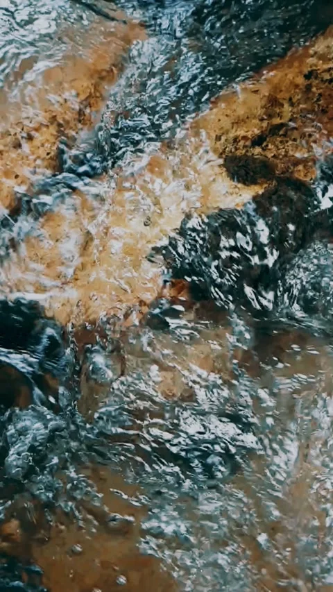 Water flowing over rocks Video stock 246134851