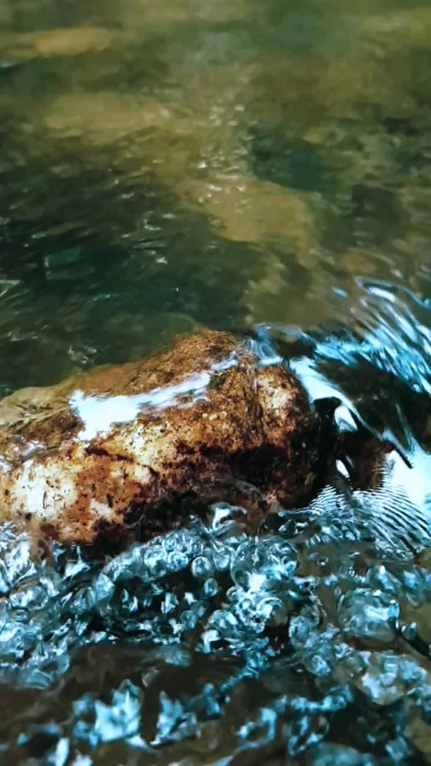 Water flowing over rocks Stock Footage 246138937