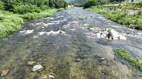 Water flowing over the rocks 스톡 동영상 310231126