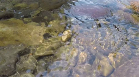 Water Flowing Over Rocks in the River Stock Footage 51934734