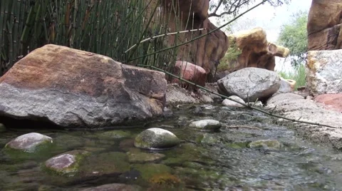 Water Flowing Over Rocks - Spring Creek - Zen Like Stock Footage 40006703