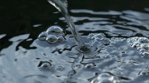 Water flowing from pipe slow motion Stock Footage 260333664