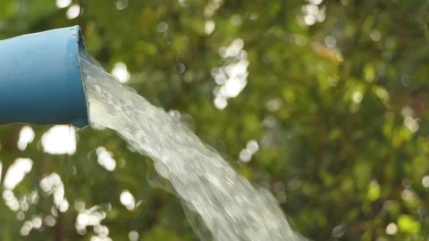 Water flowing from pipes Stock Footage 99887867