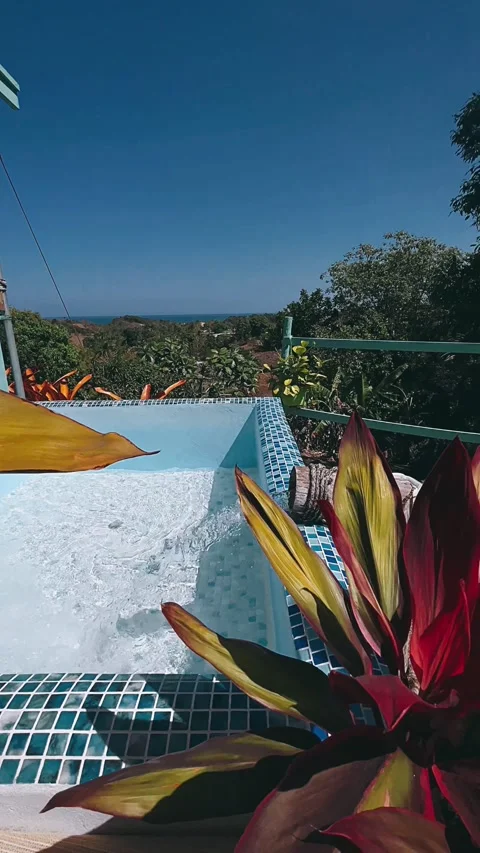Water flowing, pool water, by the pool, pool, sea, beach, boat, water, Stock Footage 237019866